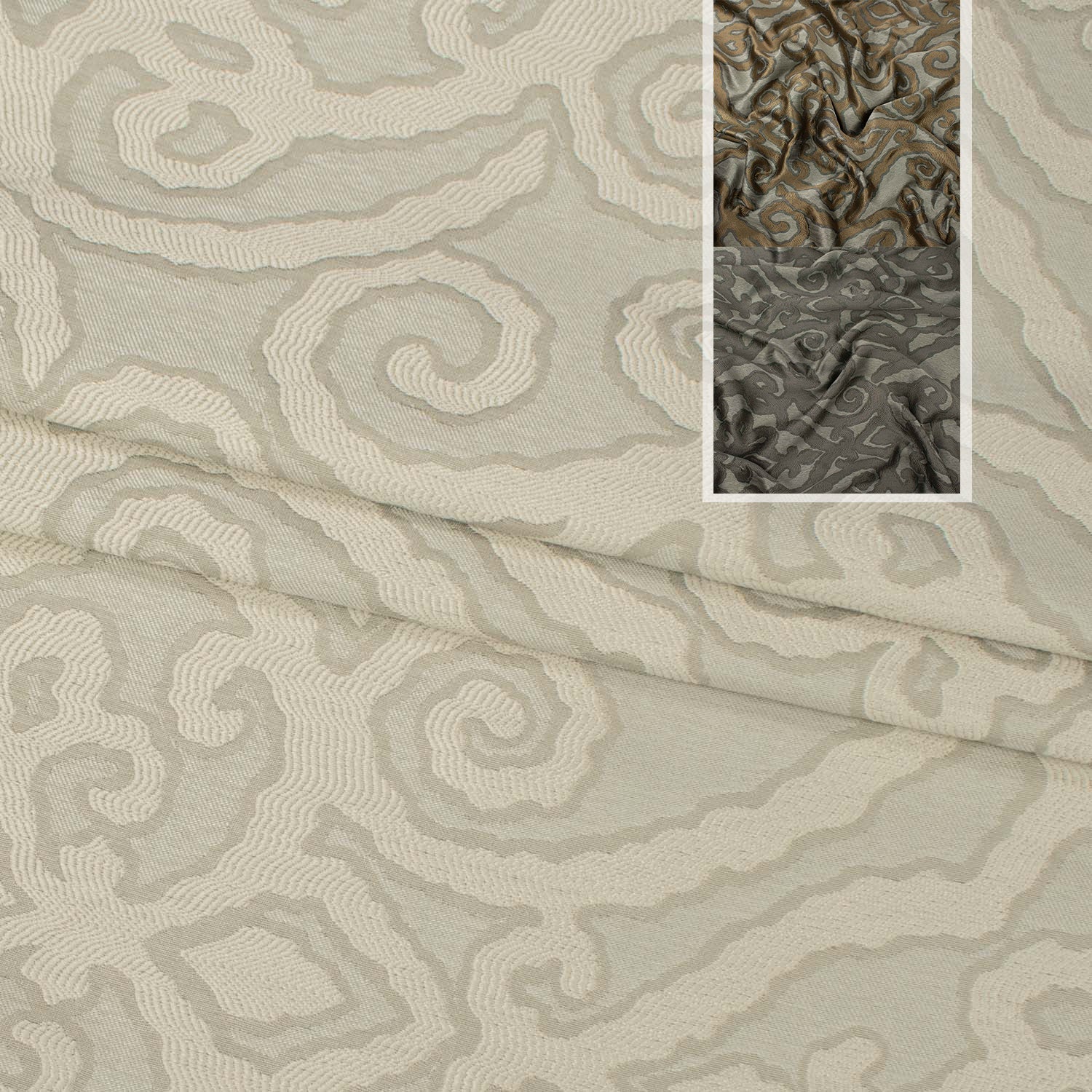 Turkish Curtaining/Upholstery Embroidered Vintage Vines Jacquard