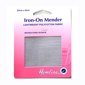 POLYCOTTON PATCHES IRON MENDER- LIGHT GREY