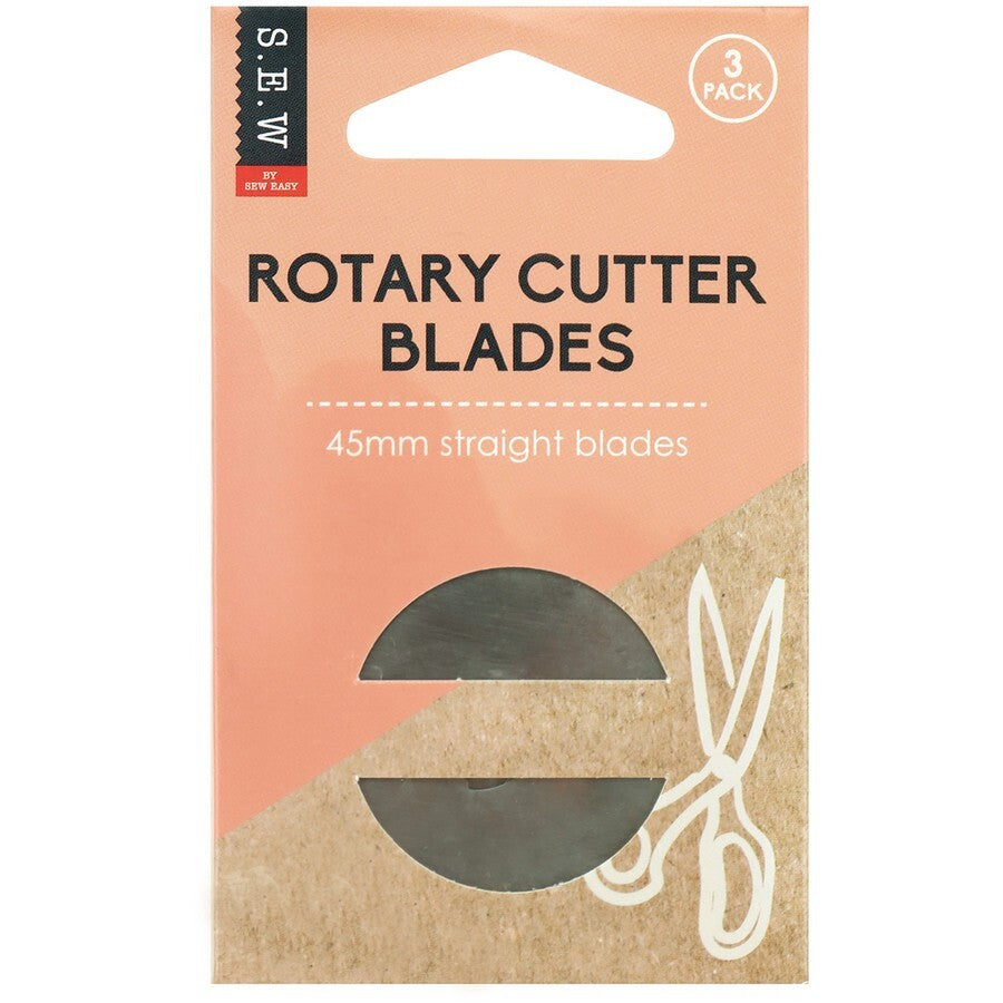 S.E.W. 45mm Straight Rotary Cutter Blade – 3pcs
