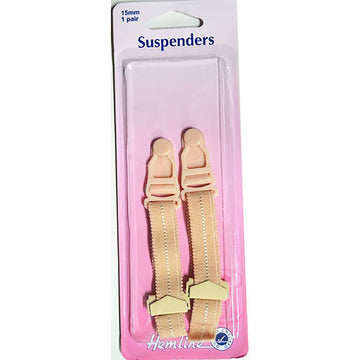Hemline Suspenders Nude 15 x 170mm
