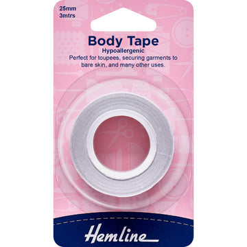 Hemline Body Tape Hypoallergenic 25mm x 3m