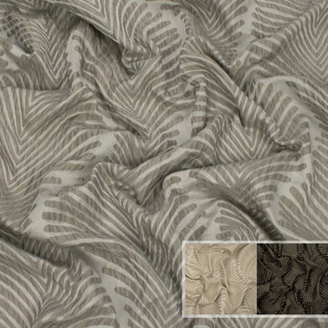 Turkish Curtaining/Upholstery Geometric Leaves Jacquard