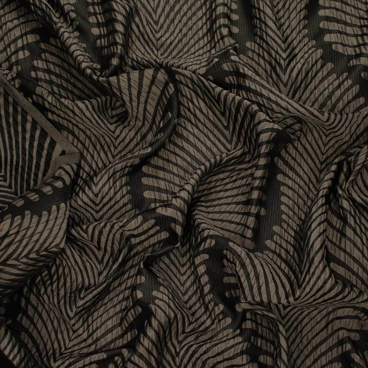 Turkish Curtaining/Upholstery Geometric Leaves Jacquard