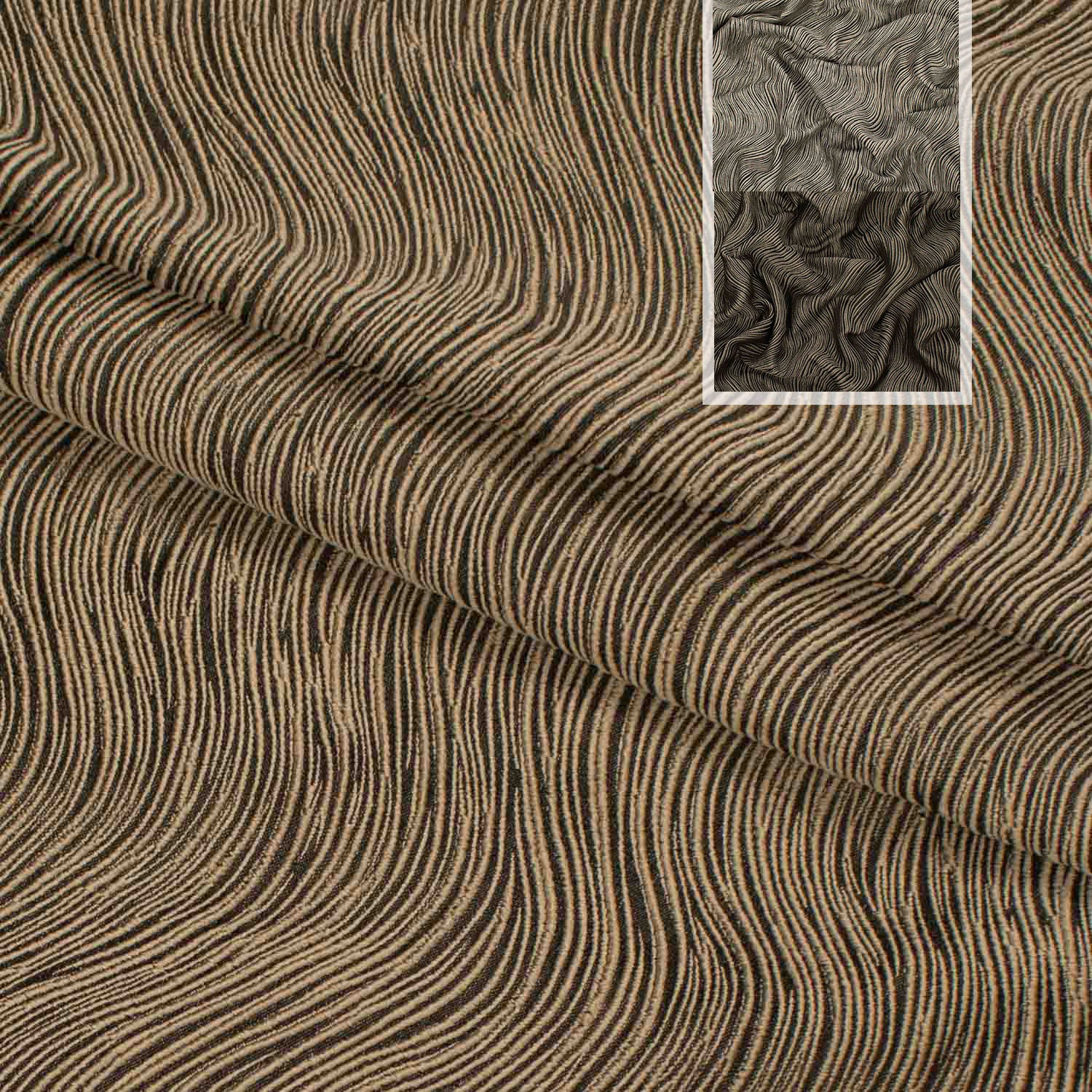 Turkish Curtaining/Upholstery Wave Textured Jacquard