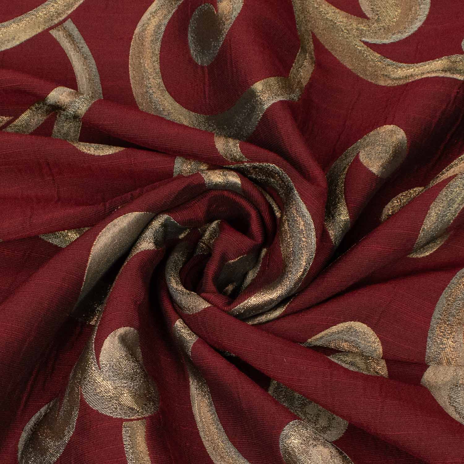 Turkish Curtaining/Upholstery Embroidered Metallic Vines Jacquard