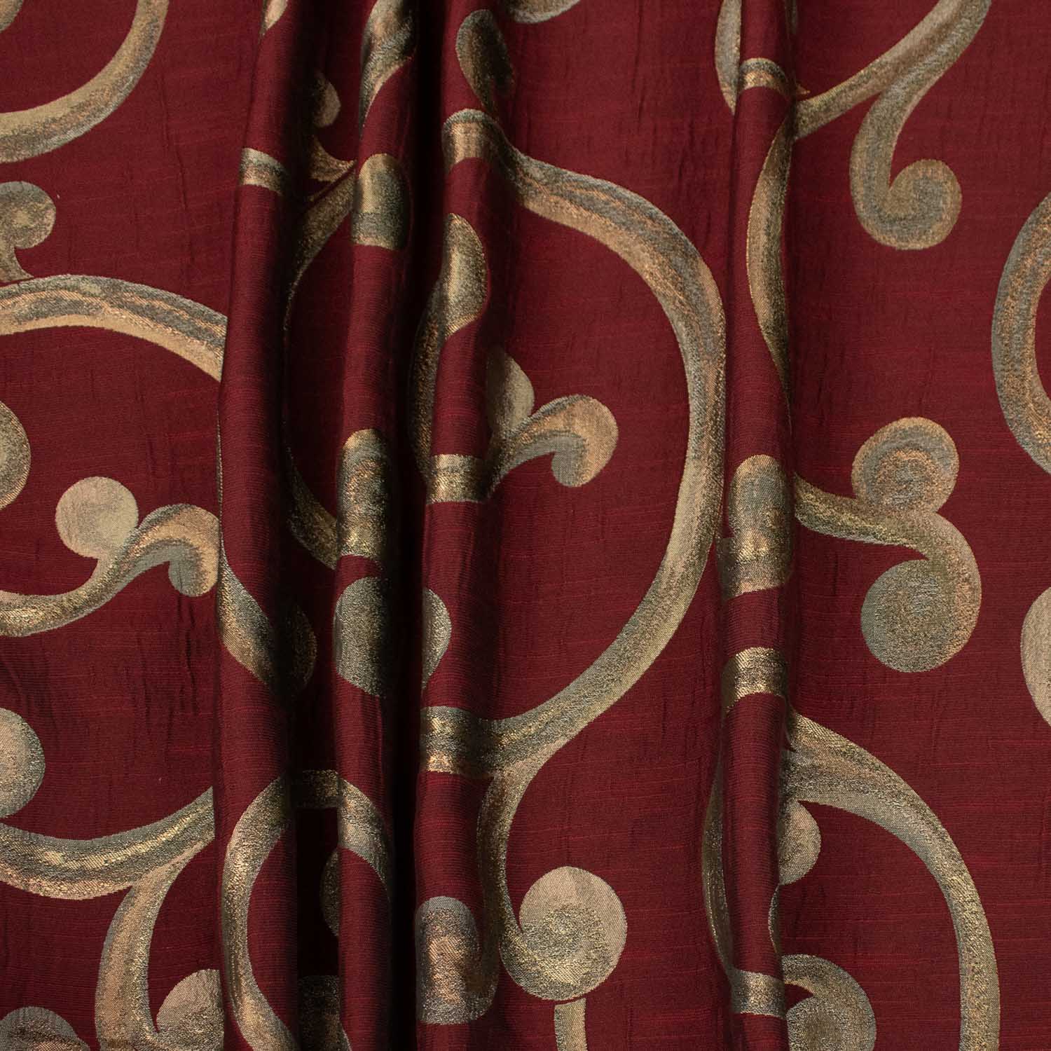 Turkish Curtaining/Upholstery Embroidered Metallic Vines Jacquard