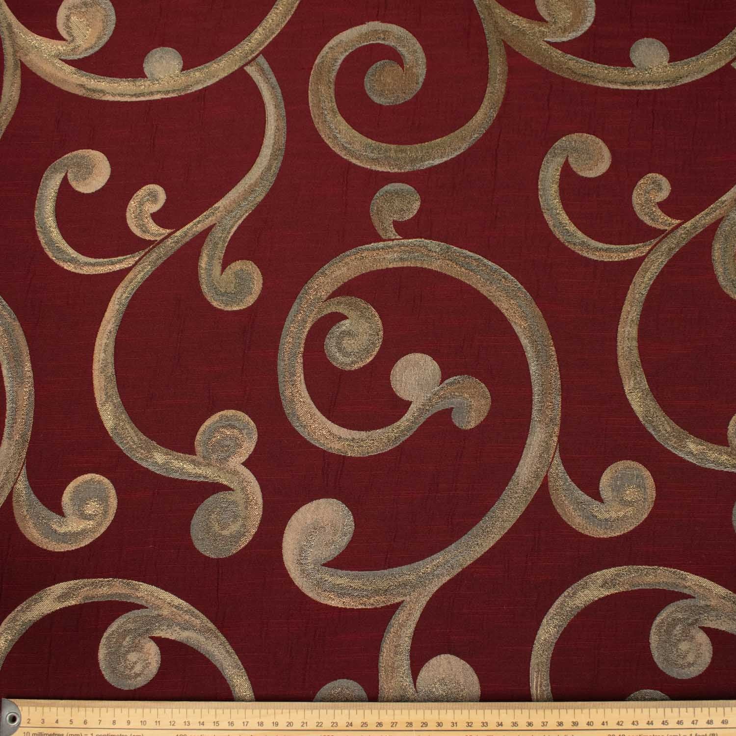 Turkish Curtaining/Upholstery Embroidered Metallic Vines Jacquard