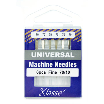 Klasse Sewing Machine Needles Universal Size 70/10 - 6 Per Cassette