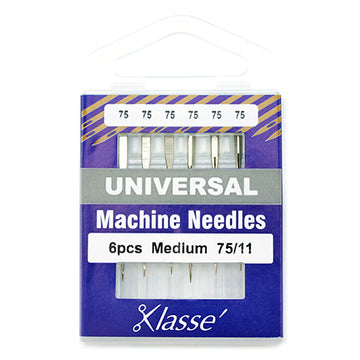 Klasse Sewing Machine Needles Universal Size 75/11 - 6 Per Cassette