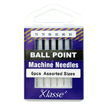 Klasse Sewing Machine Needles Ball Point  Mix 70/80/90 - 6 Per Cassette