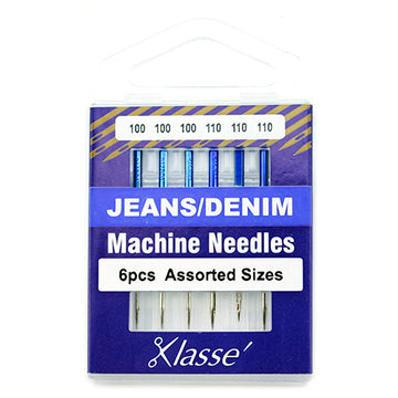 Klasse Sewing Machine Needles Jeans Mix 100/110 - 6 Per Cassette