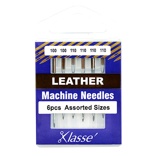Klasse Sewing Machine Needles Leather Mix 100/110 - 6 Per Cassette