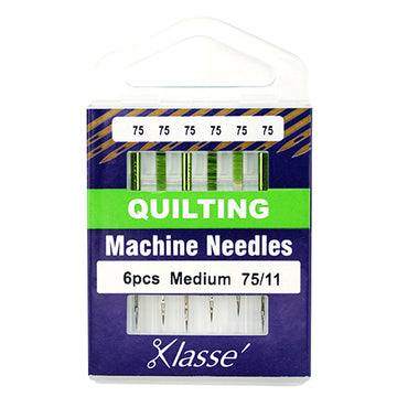 Klasse Sewing Machine Needles Quilting Size 75/11 - 6 Per Cassette
