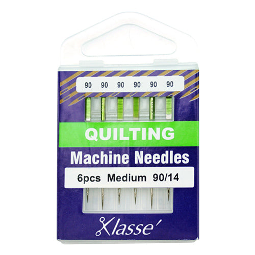 Klasse Sewing Machine Needles Quilting Size 90/14 - 6 Per Cassette