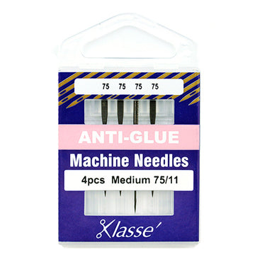 Klasse Sewing Machine Needles Anti-Glue Size 75/11 - 4 Per Cassette