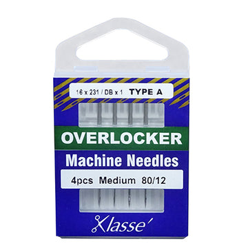 Klasse Sewing Machine Needles Overlocker/Sergers Size 80/12 (170A) - 4 Per Cassette