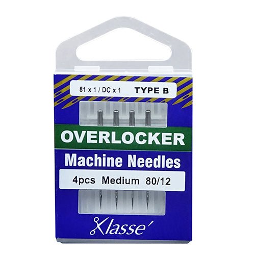 Klasse Sewing Machine Needles Overlocker/Sergers Size 80/12 (170B) - 4 Per Cassette