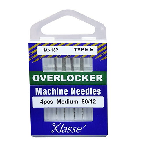 Klasse Sewing Machine Needles Overlocker/Serger Size 80/12 (170E) - 4 Per Cassette