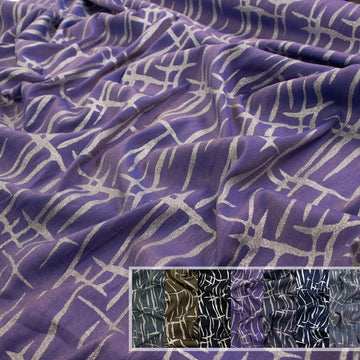 Abstract Lurex Crepe Silver Foil