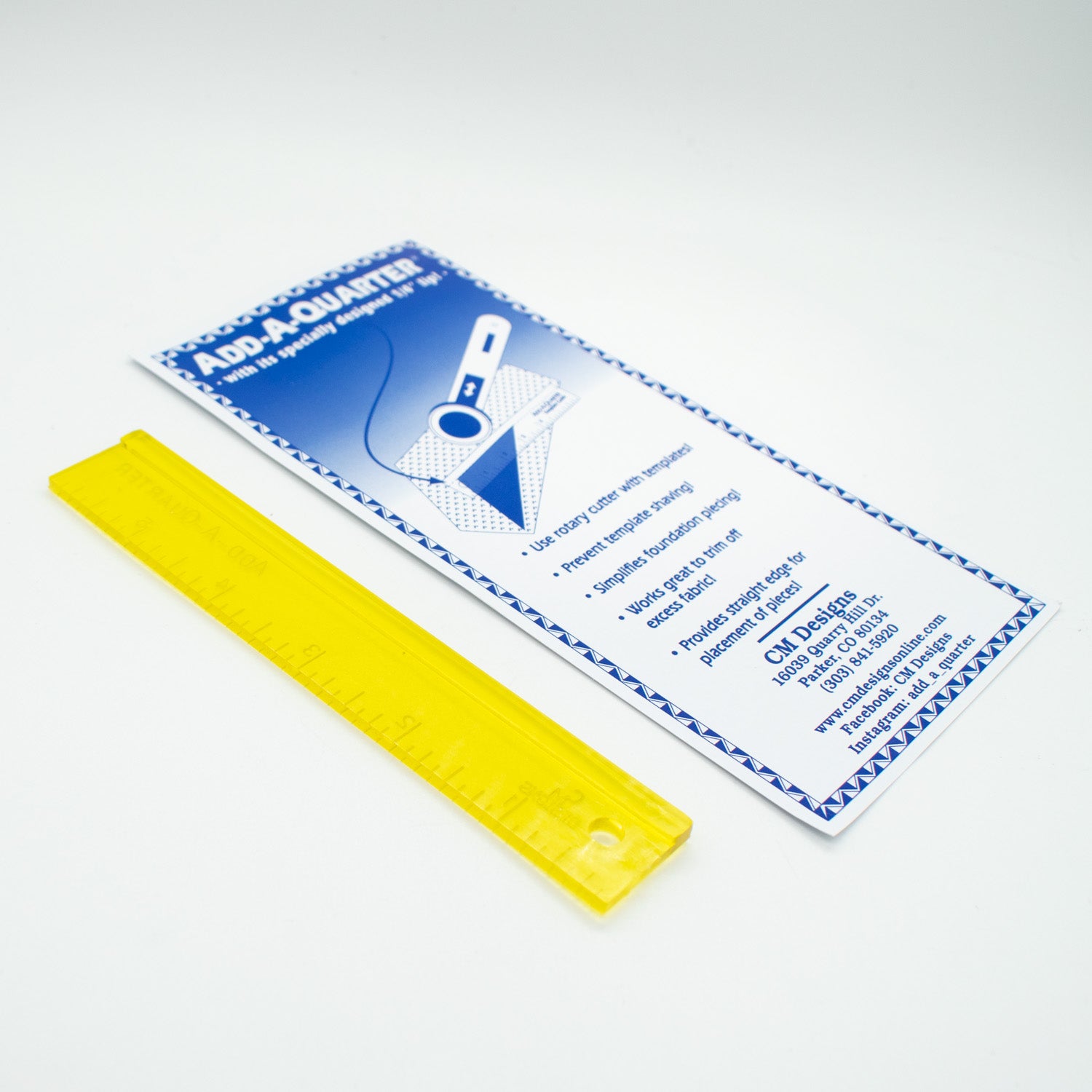 CM Designs Add-A Quarter Ruler 6"