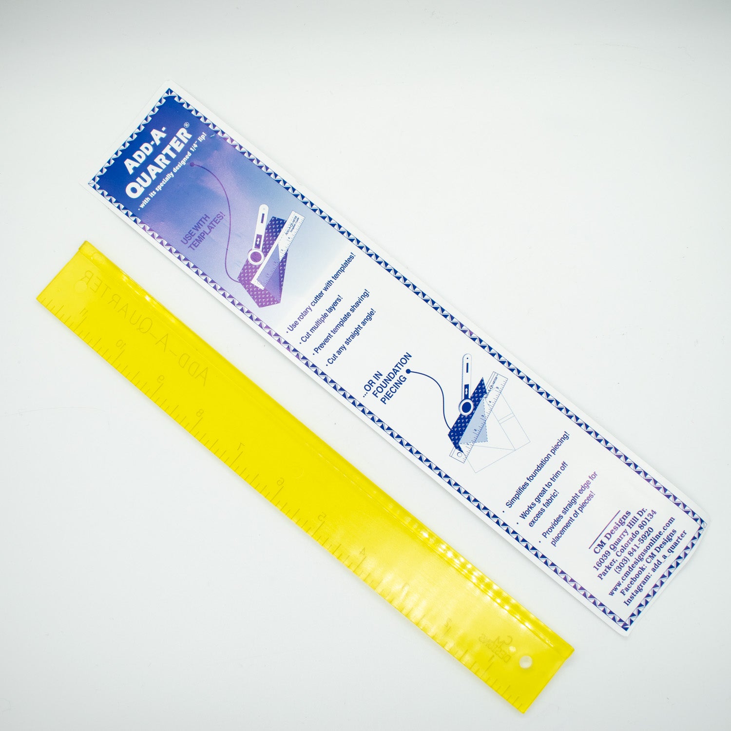 CM Designs Add-A Quarter Ruler 12"