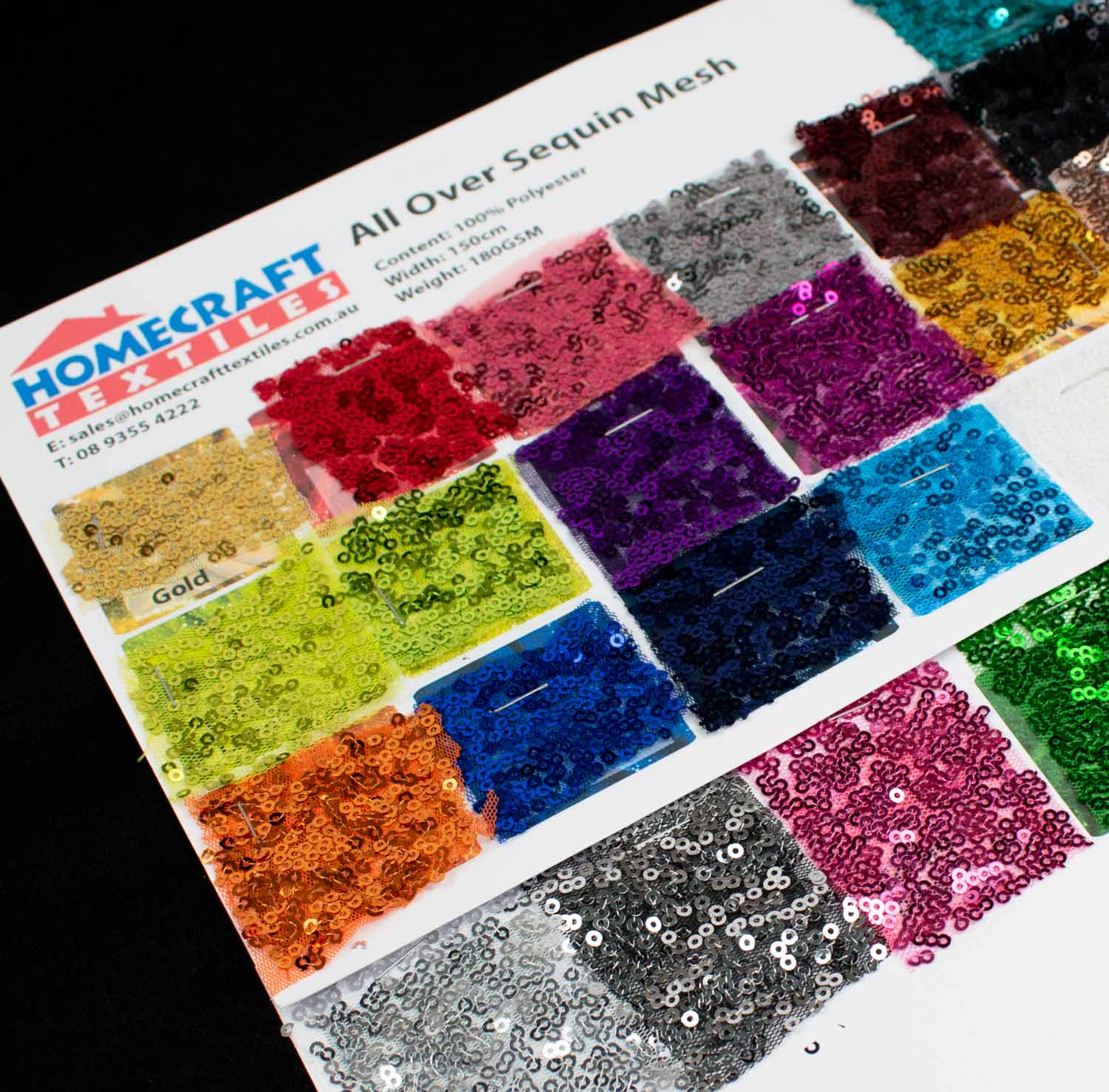 Mesh Samples Set All Over Sequin Mesh Sample Book – Homecraft Textiles