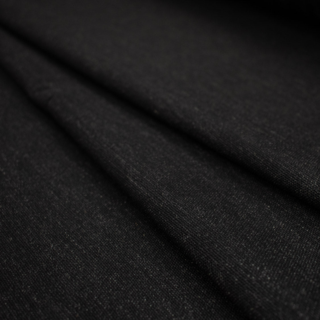 Wool Suiting Heavy Weight Design-13 Black Stiff