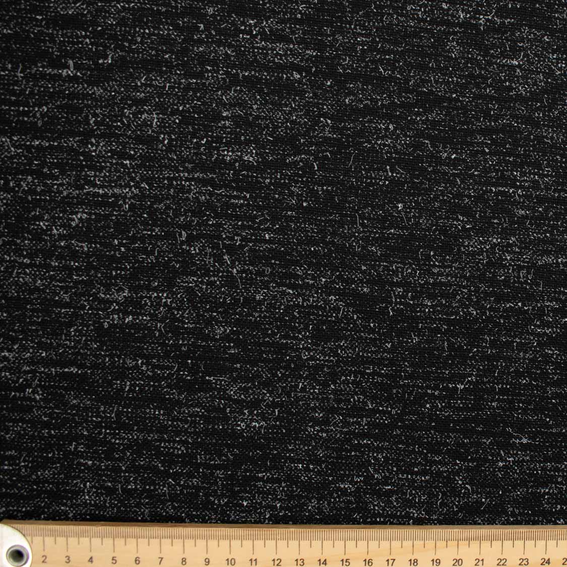 Wool Suiting Medium Weight Design-29 Black Melange