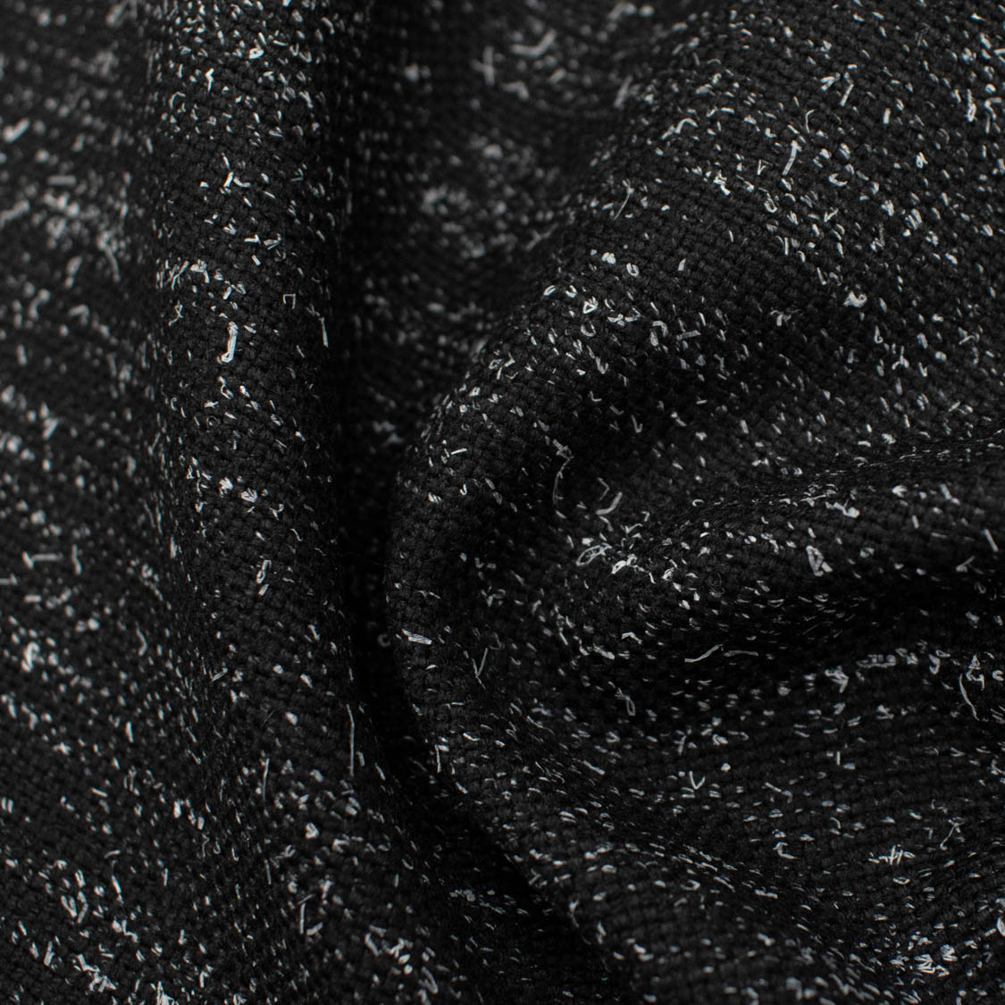 Wool Suiting Medium Weight Design-29 Black Melange