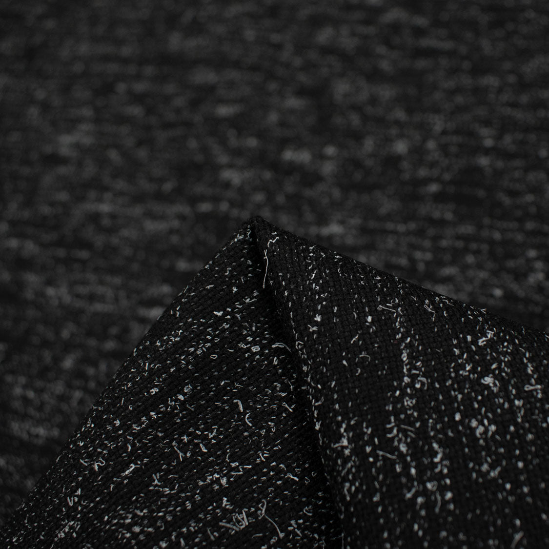 Wool Suiting Medium Weight Design-29 Black Melange