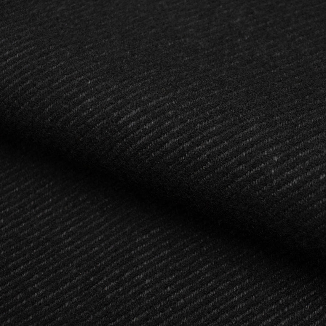 Wool Suiting Medium Weight Design-43 Black Slight Stretch