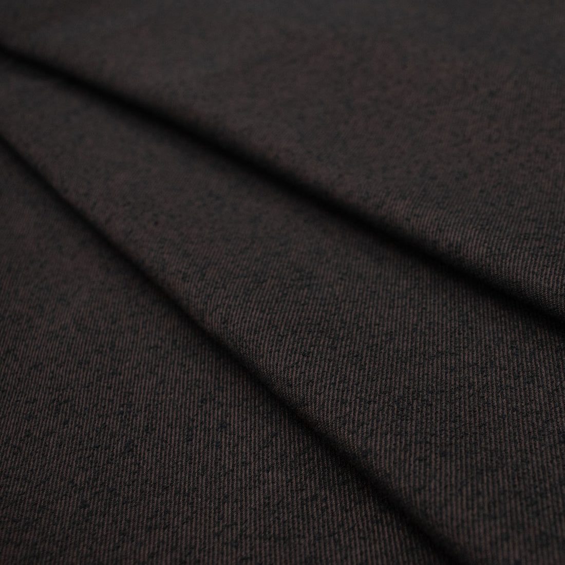 Wool Suiting Medium Weight Design-50 Textured Brown