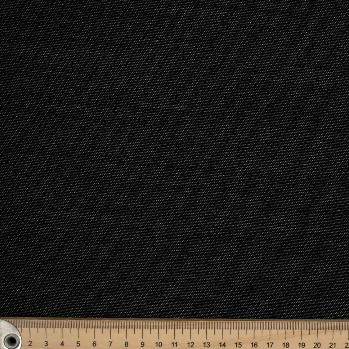 Wool Suiting Stretch Medium Weight Design-98 Black
