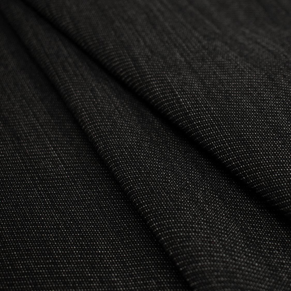 Wool Suiting Stretch Medium Weight Design-98 Black