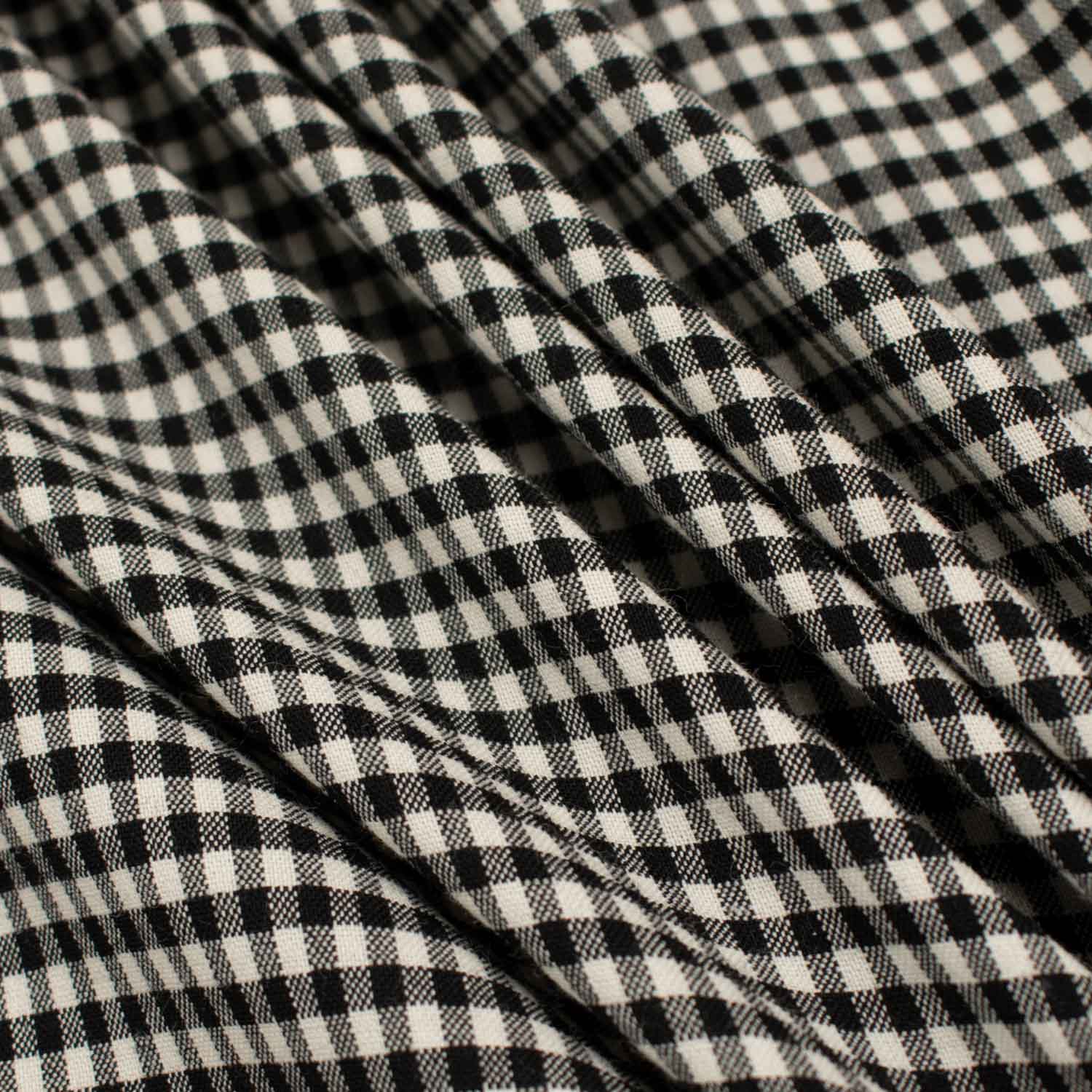 Stretch Wool Suiting Design-15 Black & White Checks