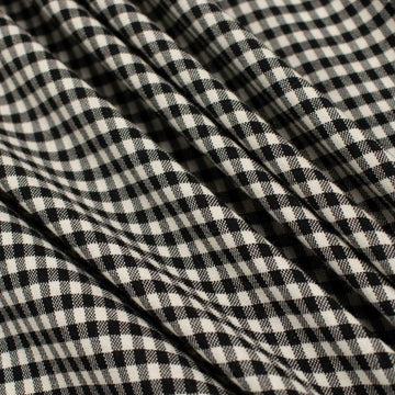 Stretch Wool Suiting Design-15 Black & White Checks