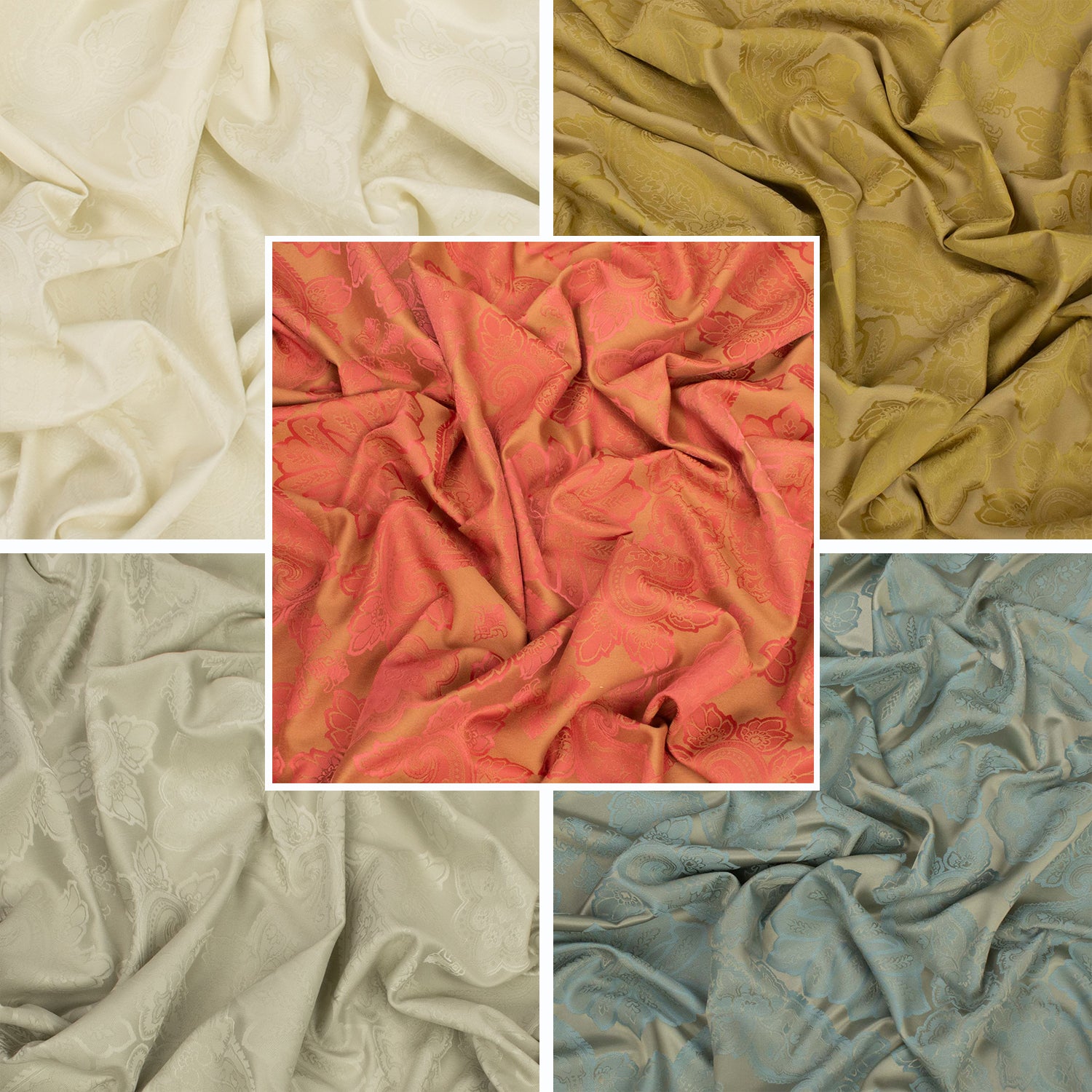 Ausonius by Zepel - Curtaining/Upholstery Paisley Vintage Floral Embroidered Jacquard