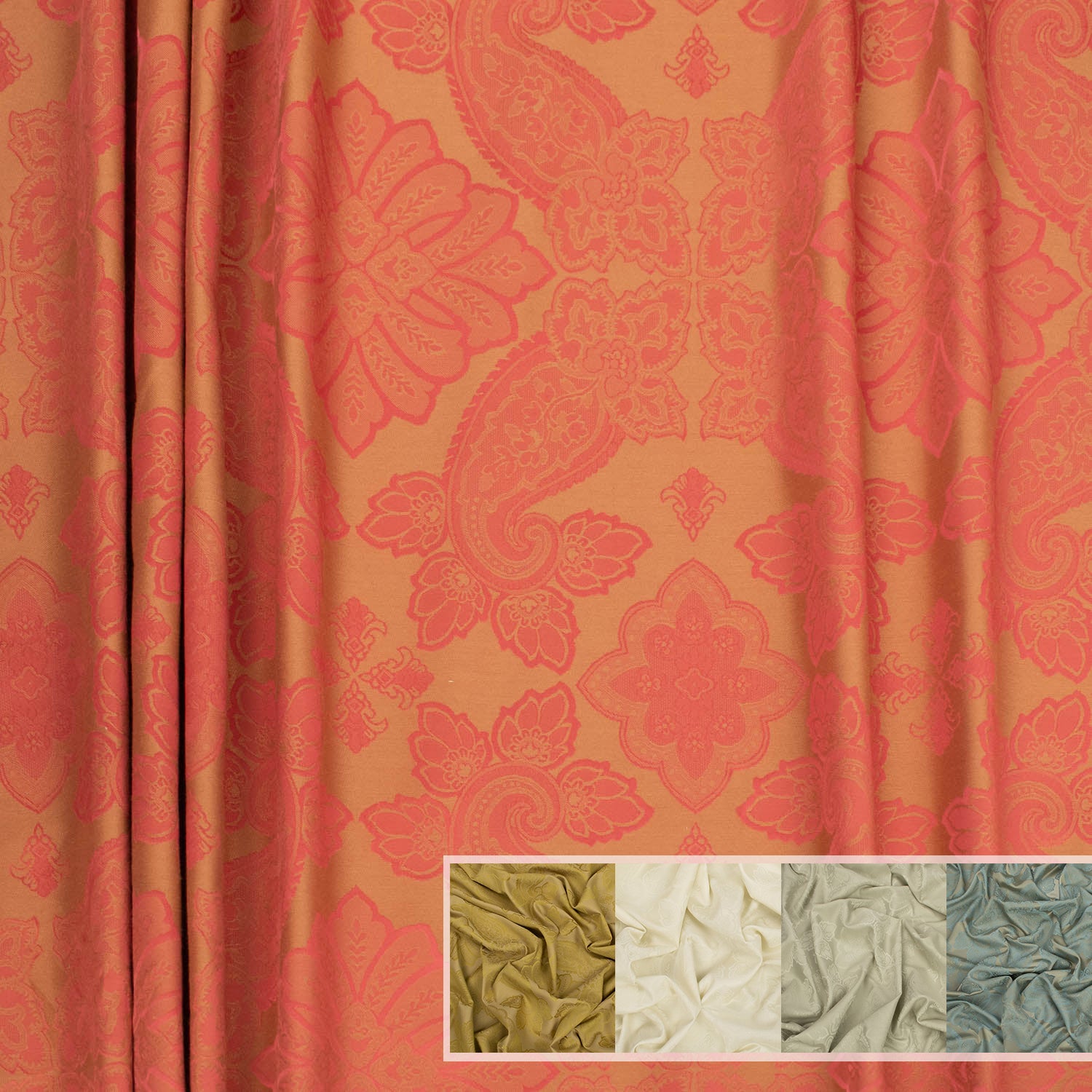 Ausonius by Zepel - Curtaining/Upholstery Paisley Vintage Floral Embroidered Jacquard