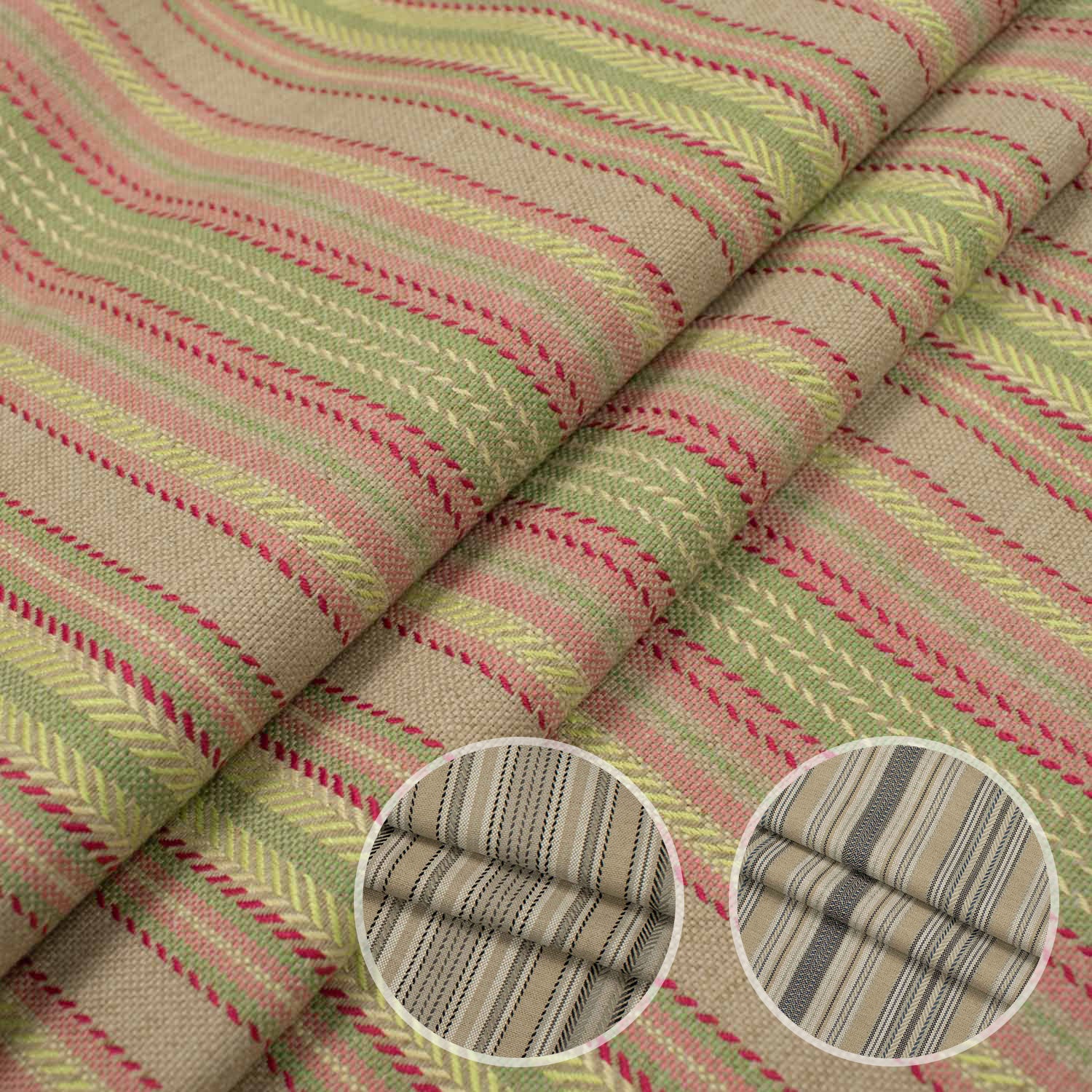 Bahamas by Zepel - Curtaining/Upholstery Stripe Canvas