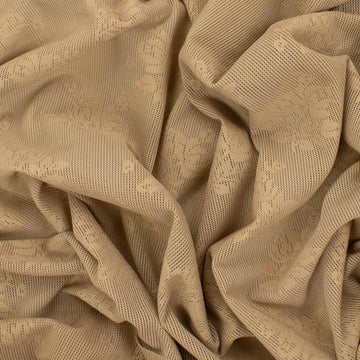Medium Weight Floral Stretch Lace Beige