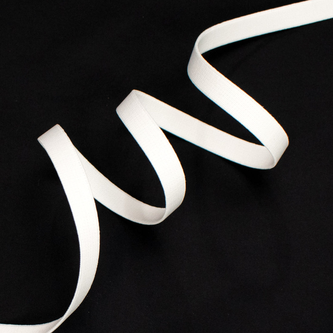 50M Roll Birch High Density Elastic 12mm Black & White