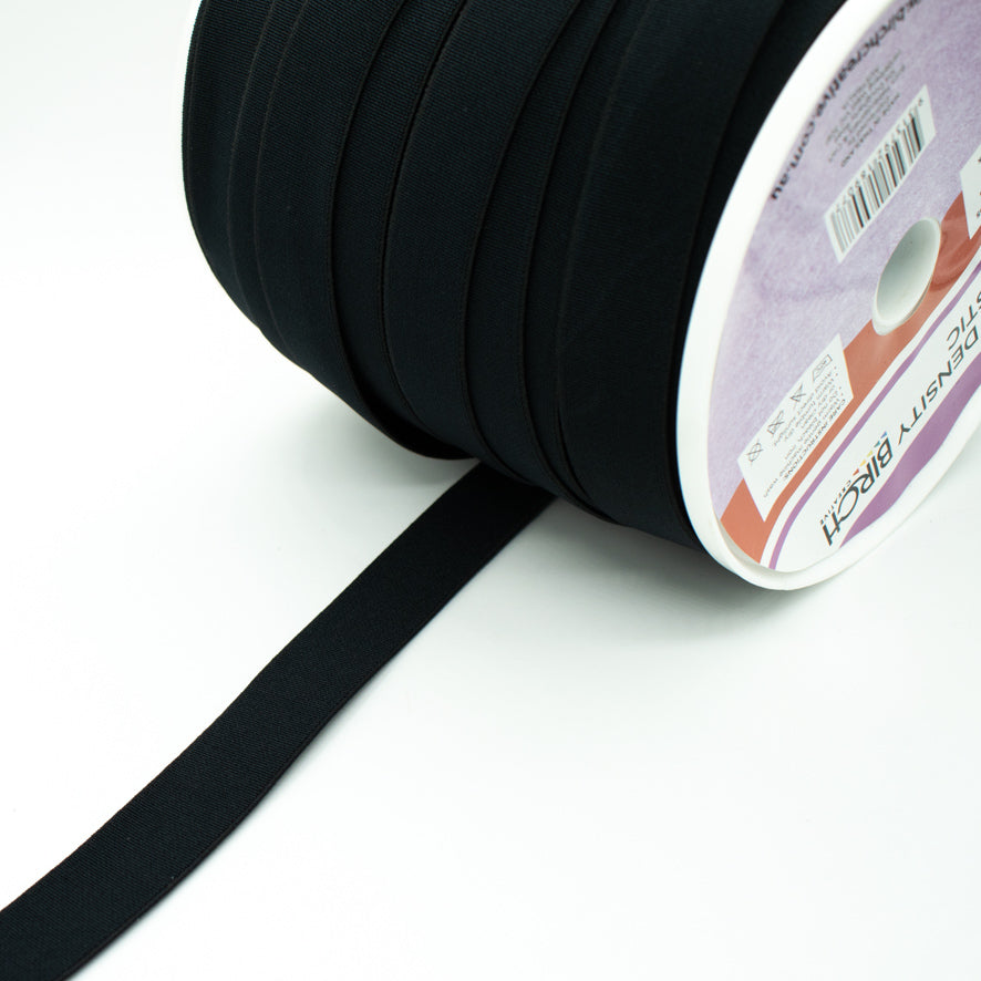 Birch High Density Elastic Black 25mm
