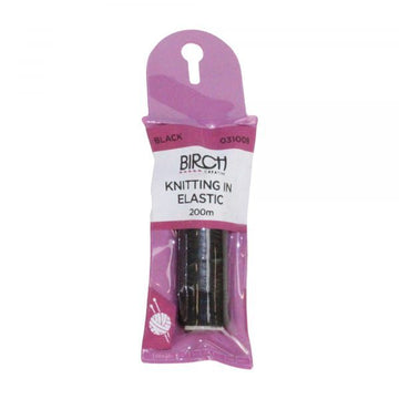 Birch Knitting In Elastic Thread Black - 200m