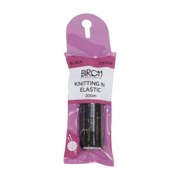 Birch Knitting In Elastic Thread Black - 200m