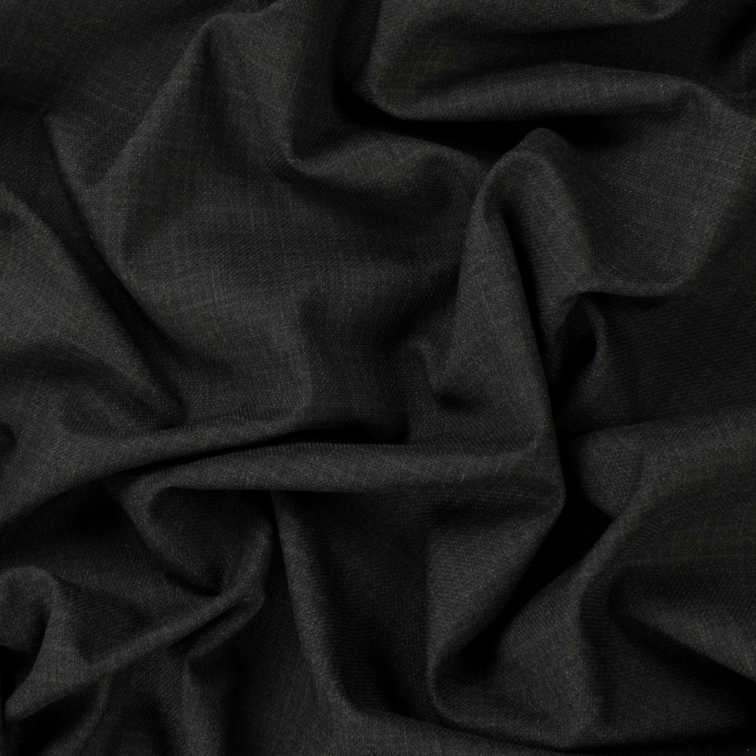 Japanese Nikkei Wool Blend Suiting - Design 10249 Black Woven