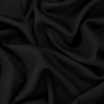 Japanese Nikkei Wool Blend Suiting - Design 40538 Black Ribbed