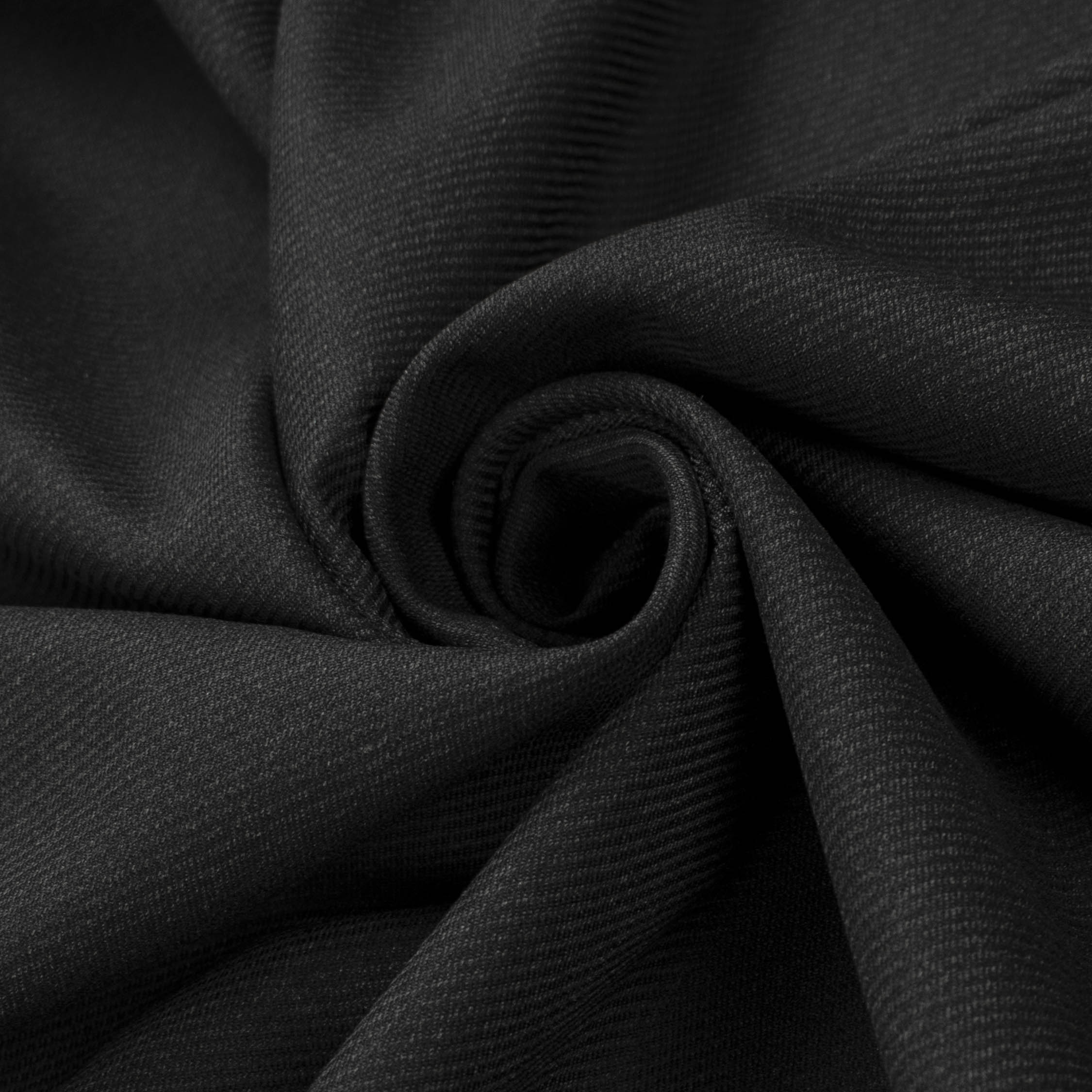 Japanese Nikkei Wool Blend Suiting - Design 40541 Black Twill