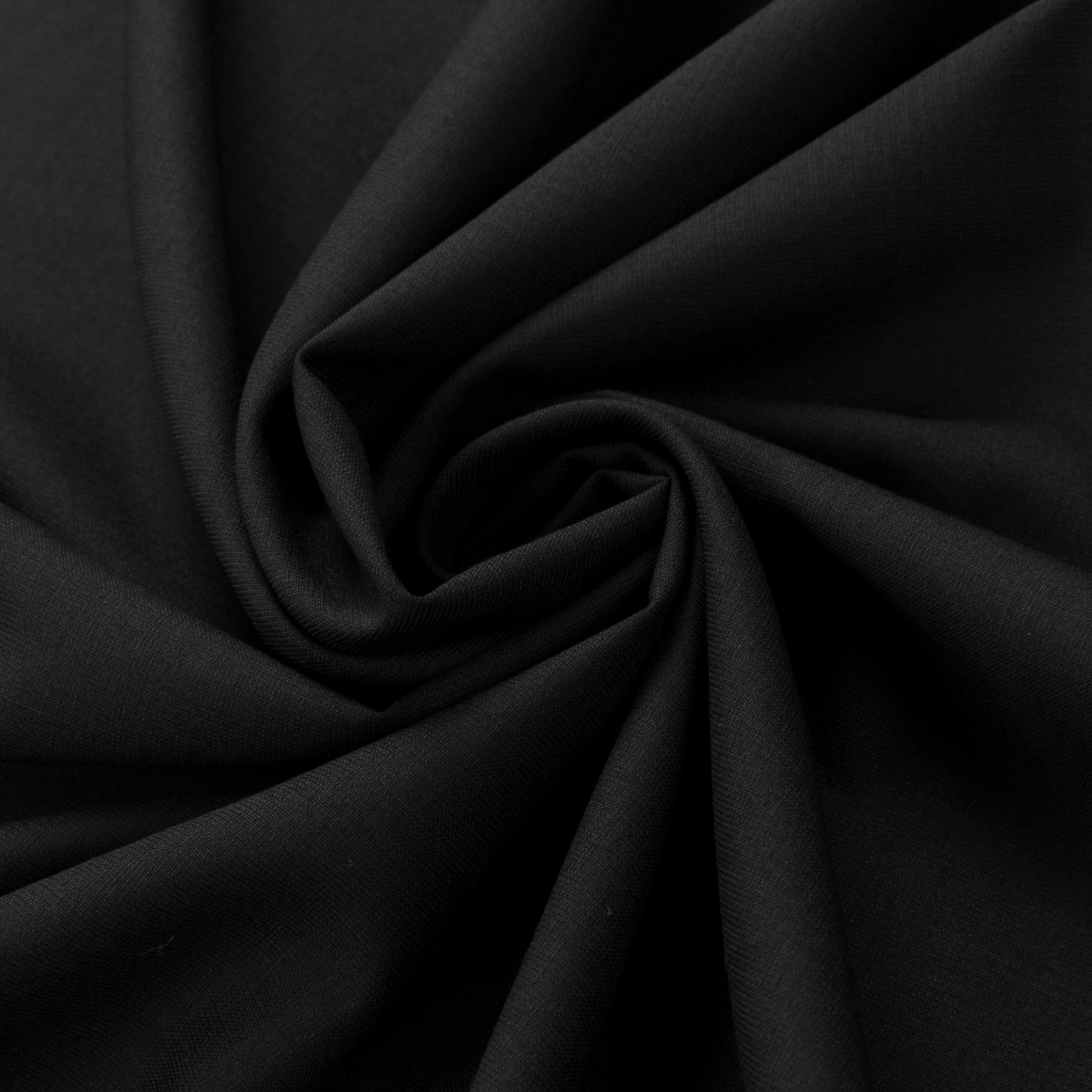 Japanese Nikkei Wool Blend Suiting - Design 42746 Light Weight Black