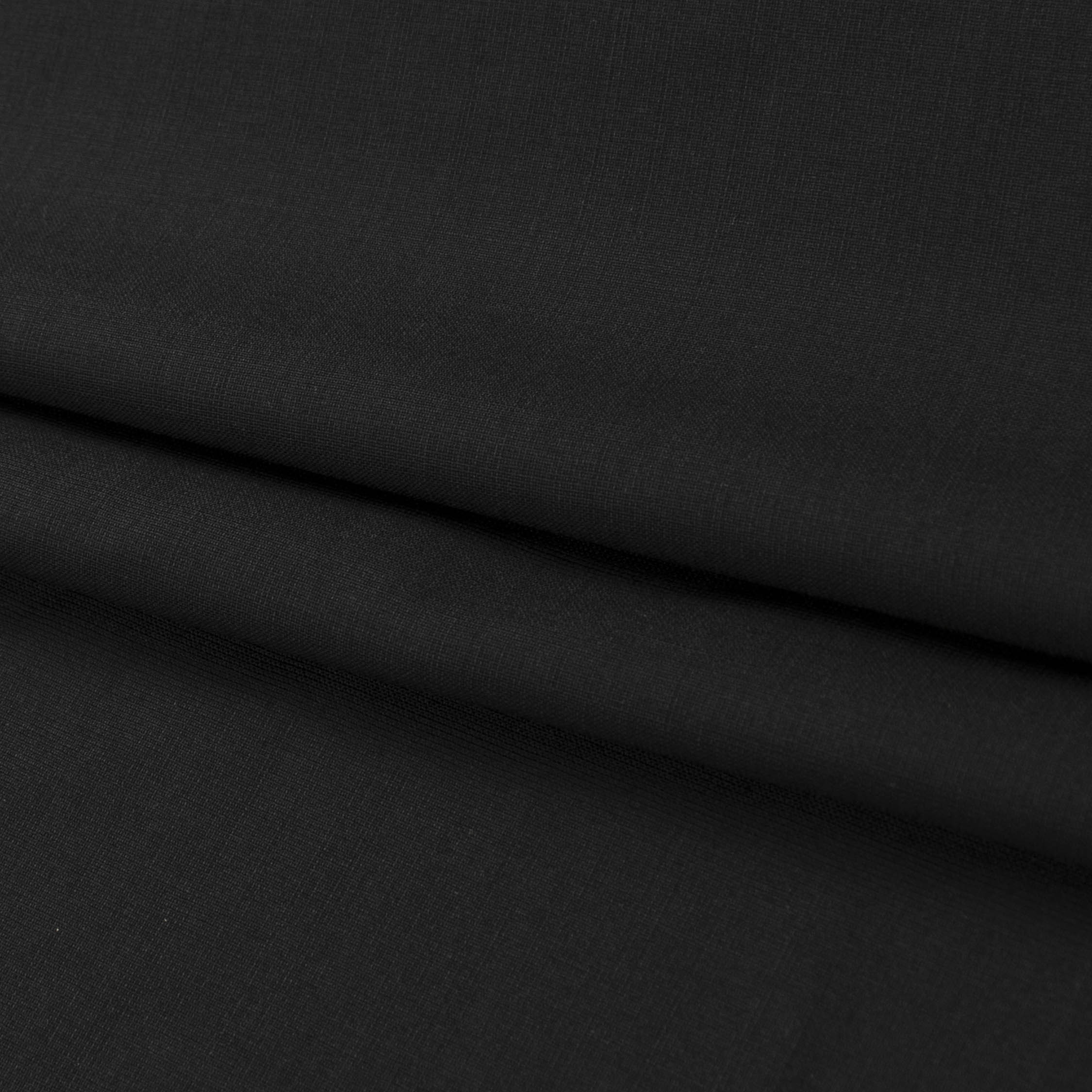 Japanese Nikkei Wool Blend Suiting - Design 42746 Light Weight Black