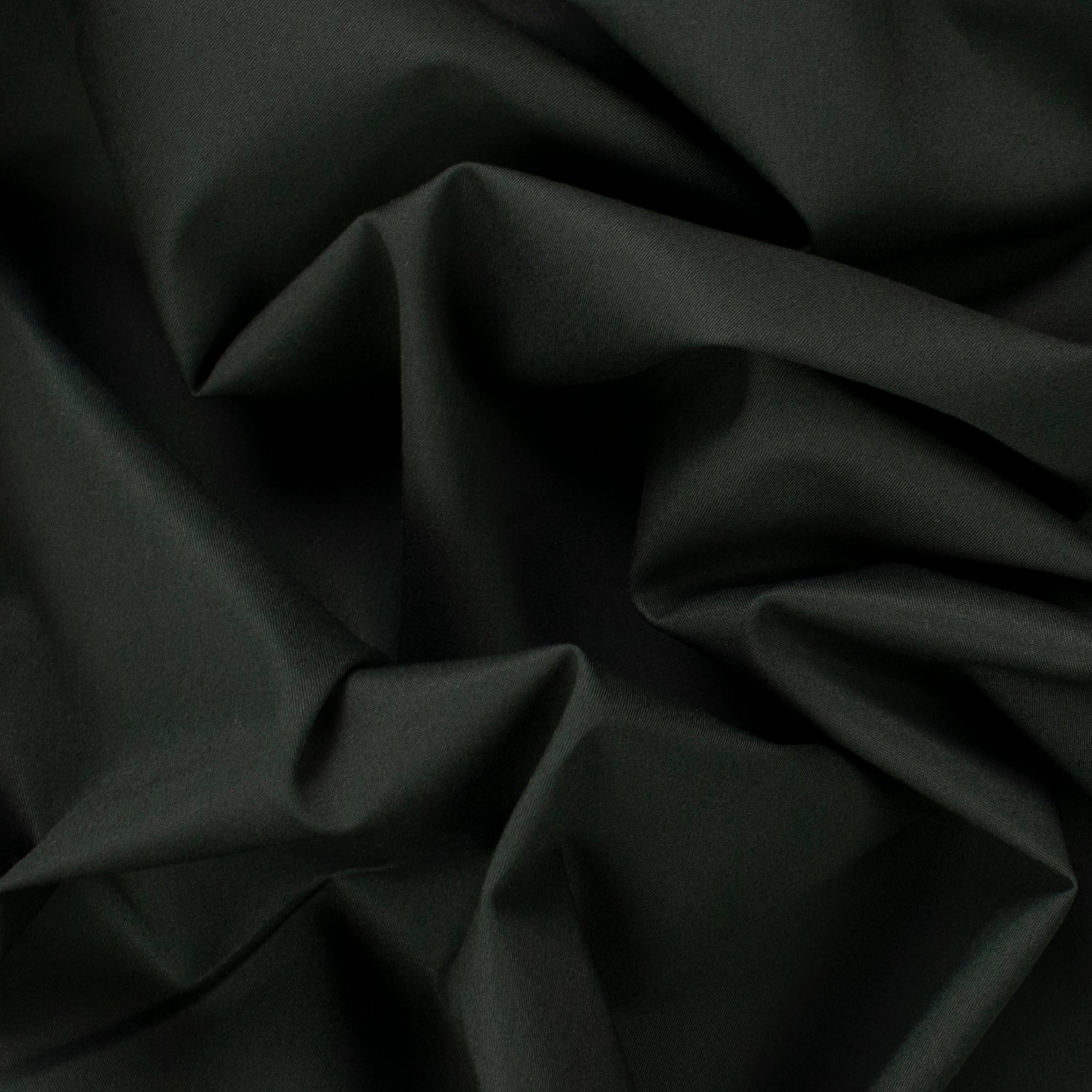 Premium Japanese Stretch Cotton Suiting - Black 130cm